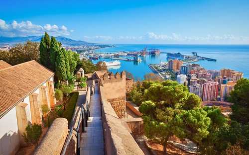 Malaga Alcazaba open-top sightseeing bus